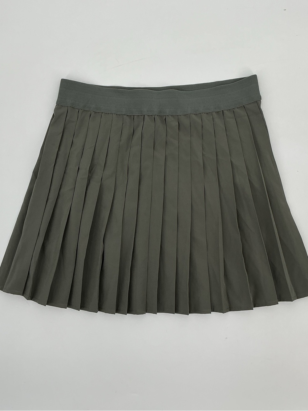 Jolt Pleated Olive Green Women's Mini Fairy Skirt